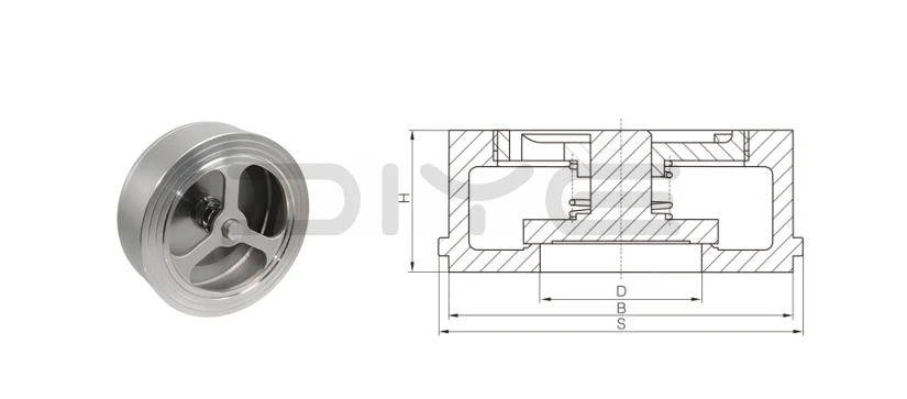 H71 Wafer Type Stainless Steel Check Valve