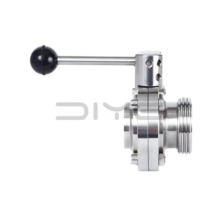 சானிட்டரி வெல்ட் திரிக்கப்பட்ட பட்டாம்பூச்சி வால்வு